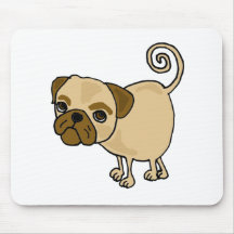 XX- Funny Pug Puppy Dog Cartoon Mousemat