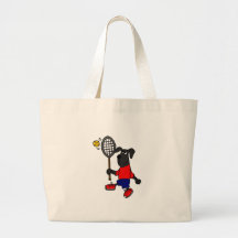 XX- Funny Puppy Dog Playing Tennis Bags