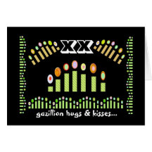 xx Gazillion Hugs & Kisses - Happy xxth Birthday! Card