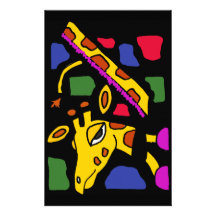 XX- Giraffe Abstract Art Stationery Design