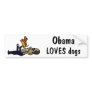XX- Obama LOVES Dogs Bumper Sticker