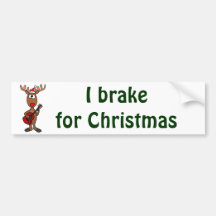 XX- Rudolph Reindeer Playing Guitar Bumper Stickers