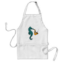 XX- Seahorse Playing Saxophone Aprons