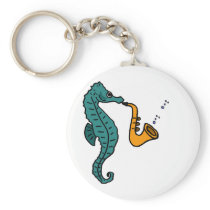 XX- Seahorse Playing Saxophone Key Chains