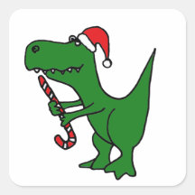 XX- T-Rex Dinosaur Christmas Cartoon Stickers