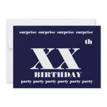xxth SURPRISE Birthday Party Invitation Template