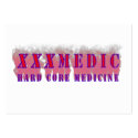 XXX Medic Red text with red smoke business cards