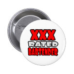 XXX Rated Bartender Pinback Button