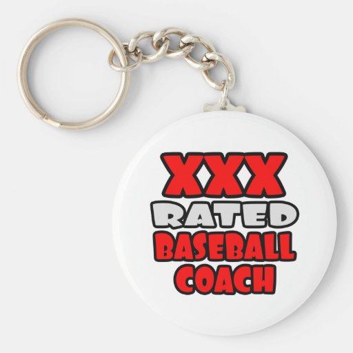 XXX Rated Baseball Coach Keychain