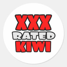 XXX Rated Kiwi Stickers