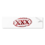 XXX Stamp bumper stickers