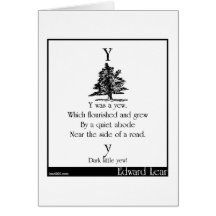 Y was a yew greeting cards