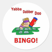 Yabba Dabber Doo - BINGO Round Stickers