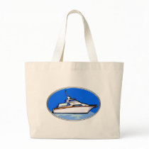 Yacht in Oval Canvas Bag