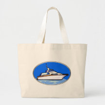 Yacht in Oval Canvas Bag