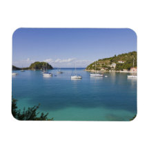Yachts at anchor, Lakka, Paxos, Greece Vinyl Magnet