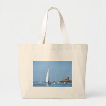 Yachts On Moorings Tote Bags