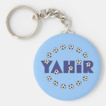 Yahir in Soccer Blue Key Chains