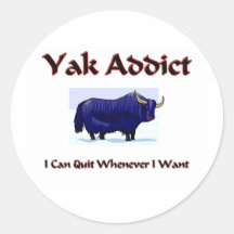 Yak Addict Sticker