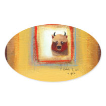 Yak art 2 yaks fun silly cute original painting