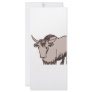Yak cartoon drawing, brown and sandstone custom rack card