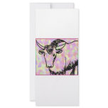 Yak outline in black against a pastel spotty back rack cards