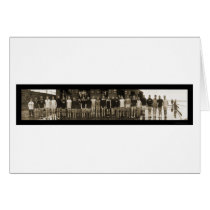 Yale Crew Team & Subs Huge Photo 1910 Greeting Cards