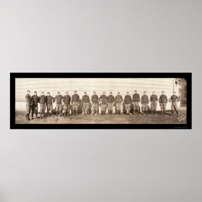 Yale Football Team Photo 1908 Print by lc_panoramicphotos