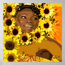 YALORDE GIRASOL BY LIZ LOZ POSTERS