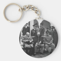 Yalta Conference Roosevelt Stalin Churchill 1945 Key Chain
