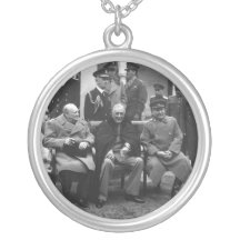 Yalta Conference Roosevelt Stalin Churchill 1945 Necklace