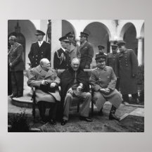 Yalta Conference Roosevelt Stalin Churchill 1945 Poster