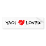 YAOI LOVER bumper sticker bumper stickers