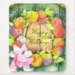 Yarn Ball Wreath: Christmas Gift mousepads