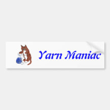 Yarn Bounce, Wheeeeee, says Kitten Bumper Sticker