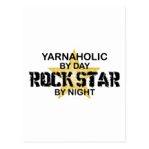 Yarnaholic Rock Star by Night Postcards