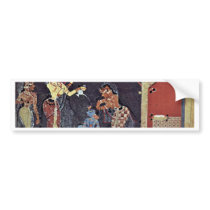Yashoda Bathing The Child Krishna, Bhagavata-Pura Bumper Sticker