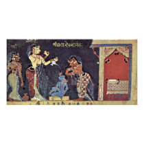 Yashoda Bathing The Child Krishna, Bhagavata-Pura Picture Card