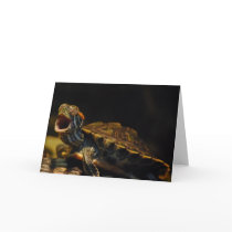 Yawning Baby Turtle card - blank inside