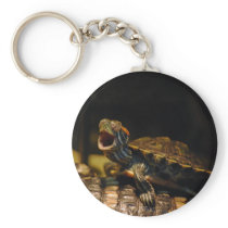 Yawning Baby Turtle Keychain