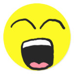 Yawning Smiley Sticker