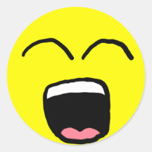 Yawning Smiley Sticker