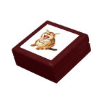 Yawning Tabby in Pastel Pencil Sketch Gift Box