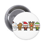 Yay For Colour Five Xmas Characters Pins