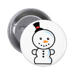 Yay For Colour Xmas Character - Snowman Pinback Buttons