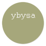 ybysa round sticker