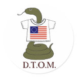 Ye Patriotic "DTOM" Adhesive Proclamation stickers