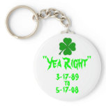 "Yea Right" Clover memorial key chain keychains