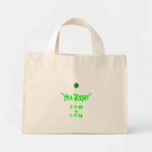Yea Right Clover memorial tote Canvas Bags