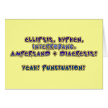 Yeah! Punctuation! Cards